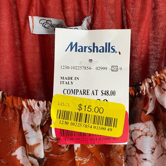 Knee length rust lined flow dress Med - Picture 5 of 5